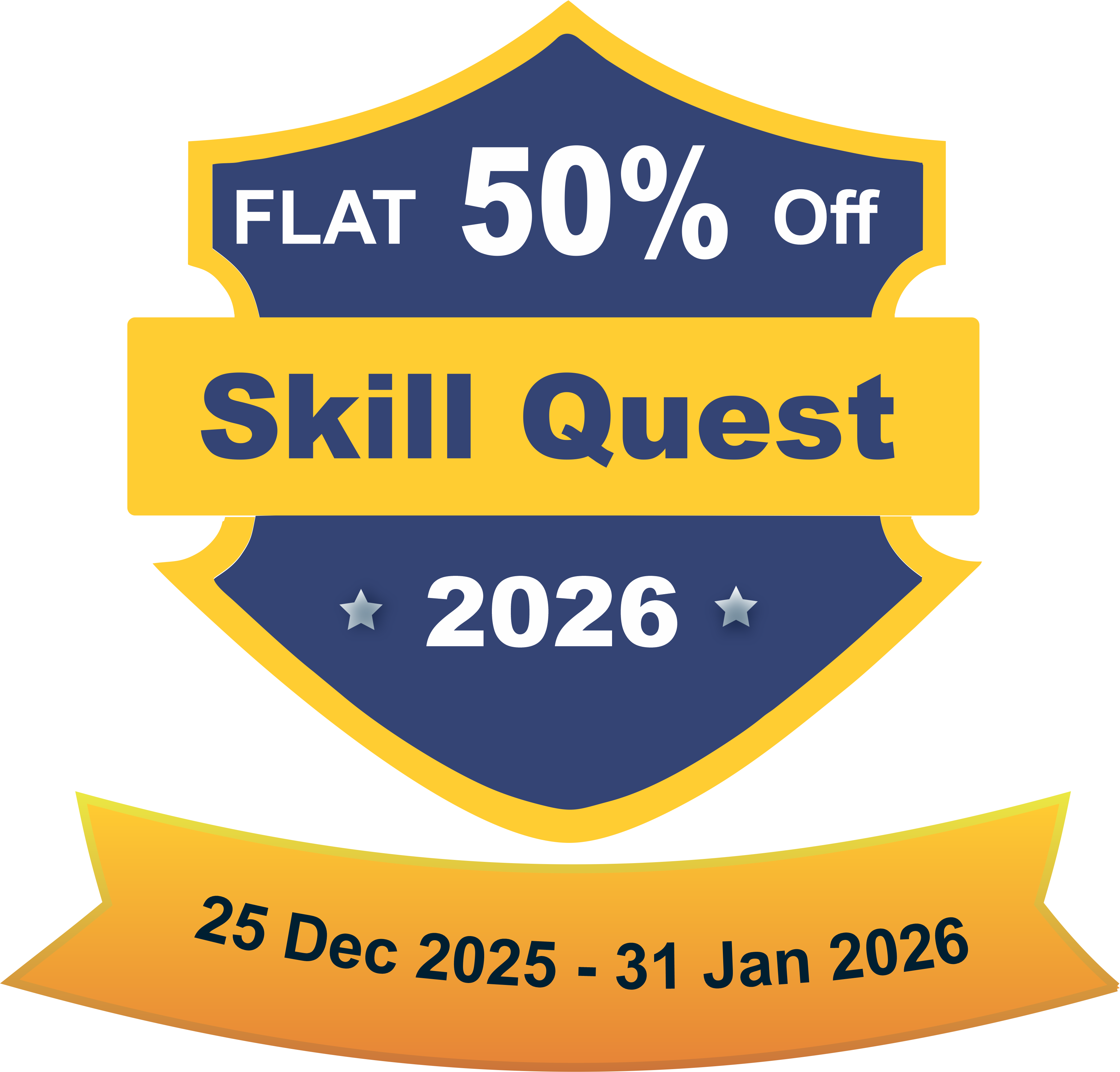 Skill Quest Flat 50% off scholarship with No Conditions