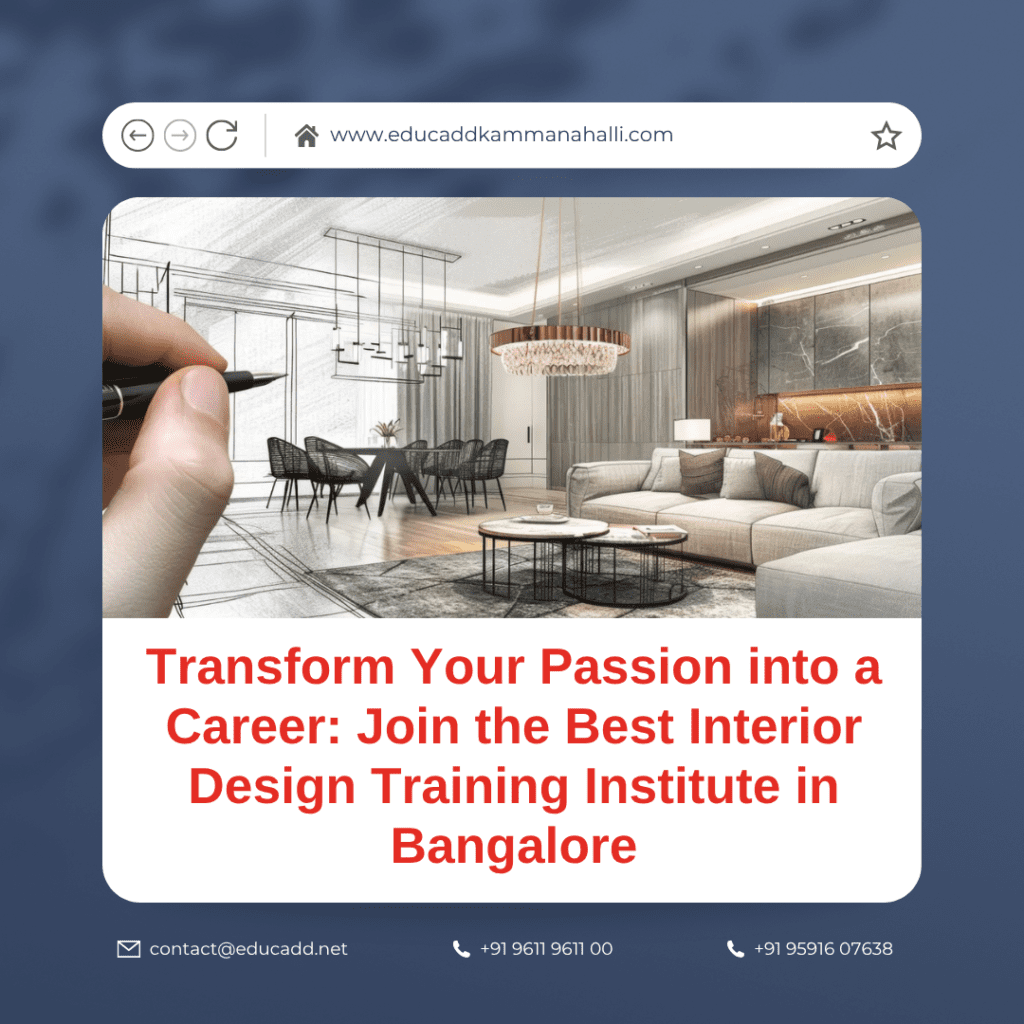 interior design at the best training institute in Bangalore