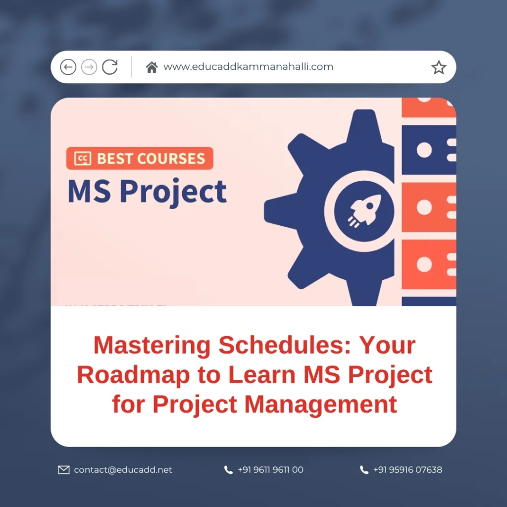 Learning MS Project for effective project management scheduling