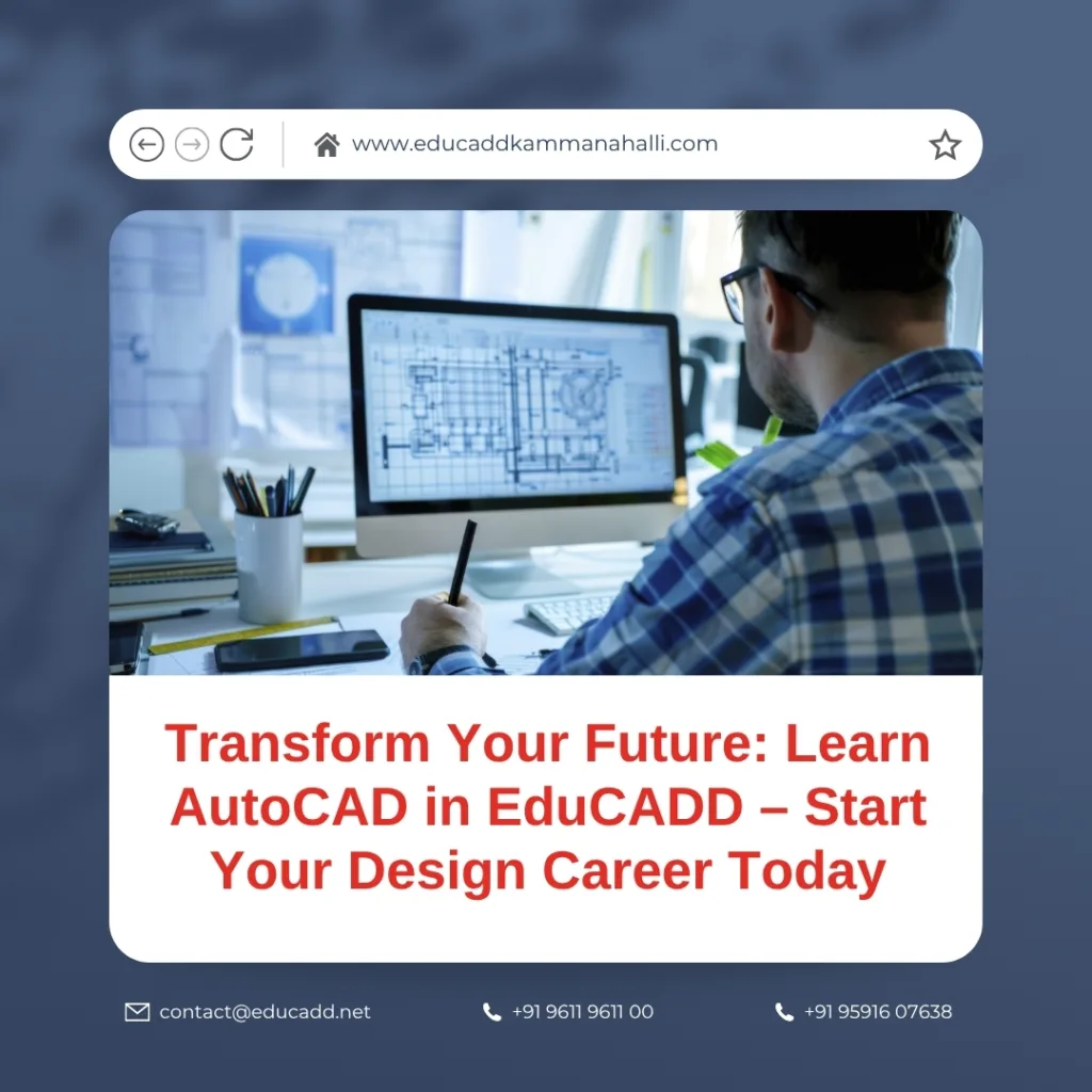 learning AutoCAD at EduCADD Bangalore