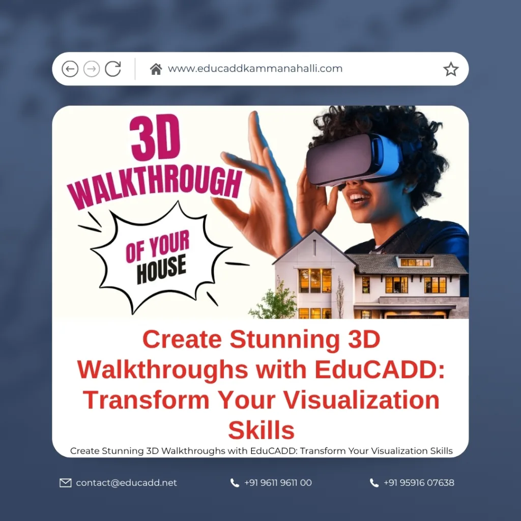 3D walkthrough training with EduCADD for visualization skills