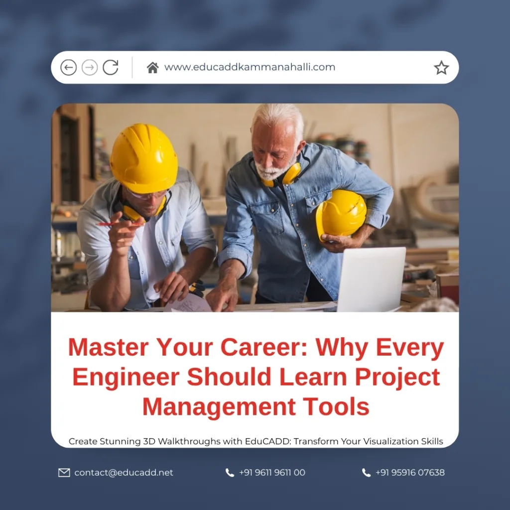 Engineer mastering project management tools for career growth