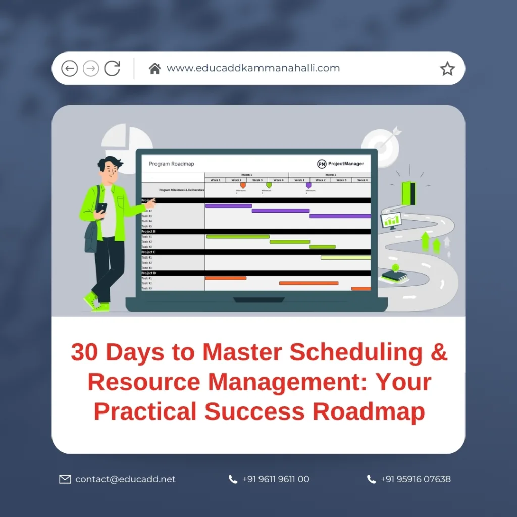 Master scheduling and resource management roadmap for project success