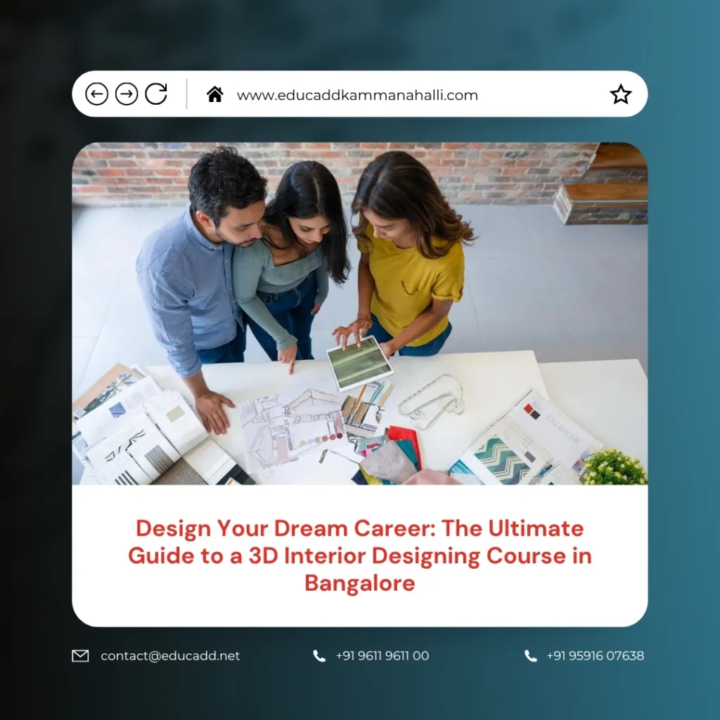 3D Interior Designing Course Bangalore