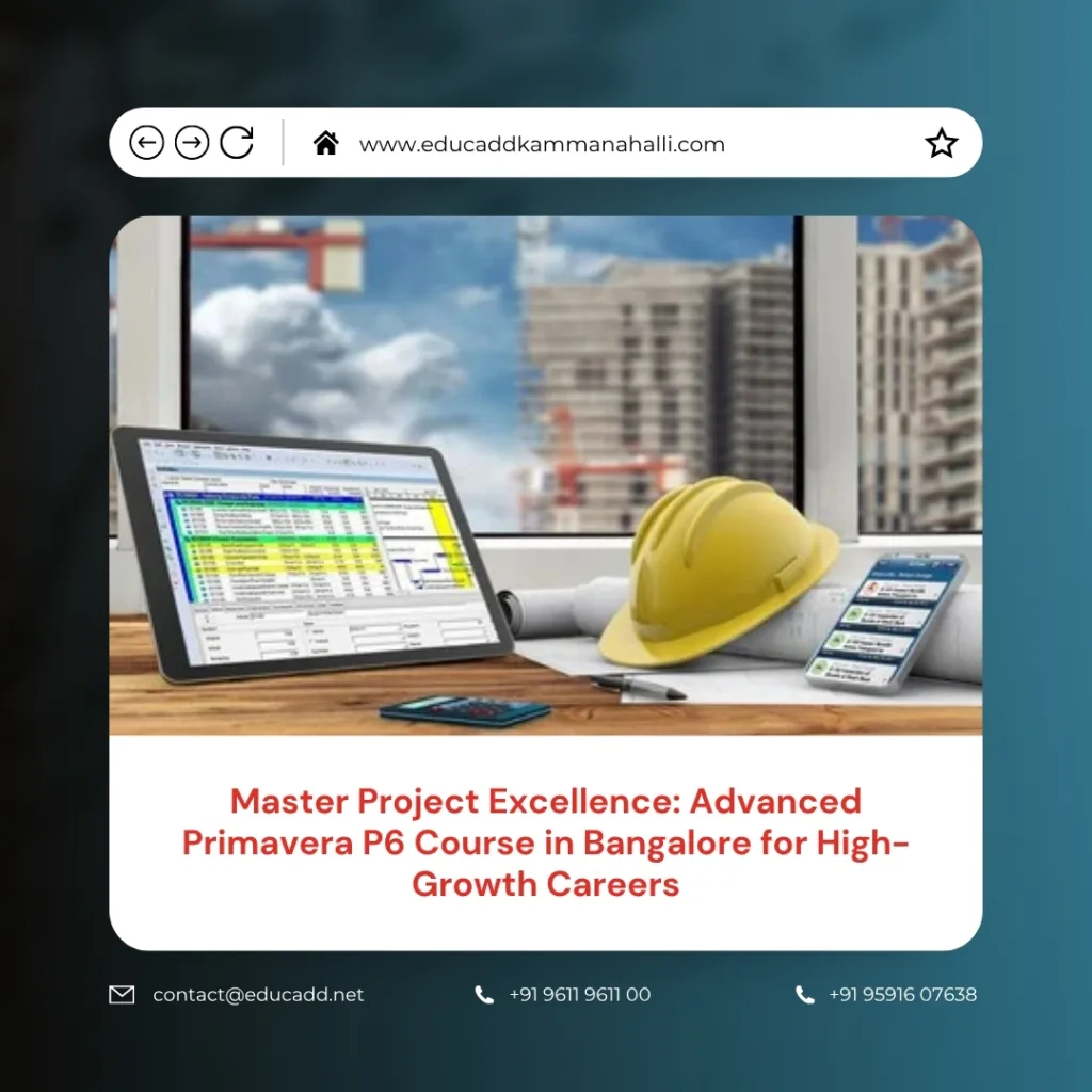 Advanced Primavera P6 Course