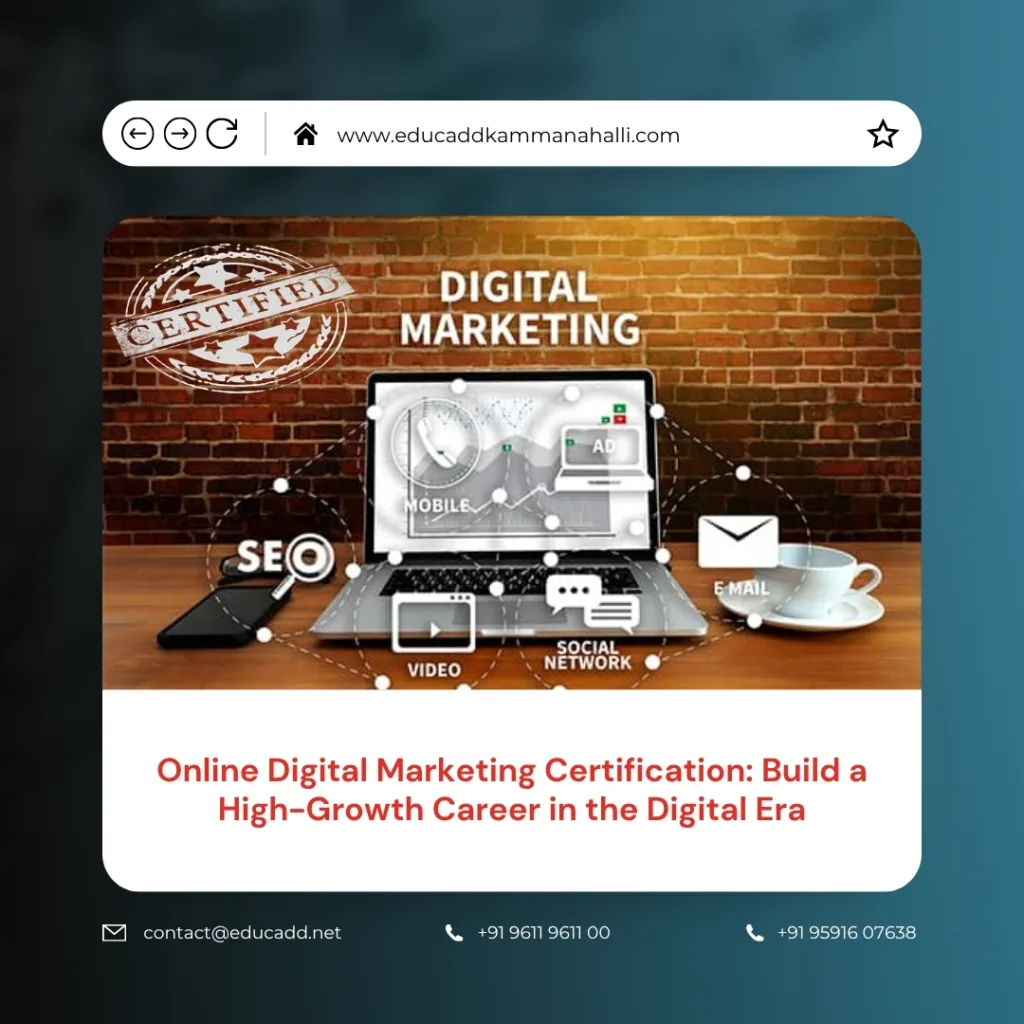 Online Digital Marketing Certification
